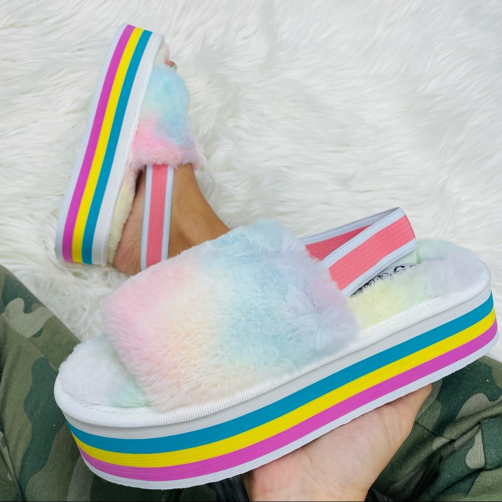 Multi striped platform sandal - Picture 2 of 9
